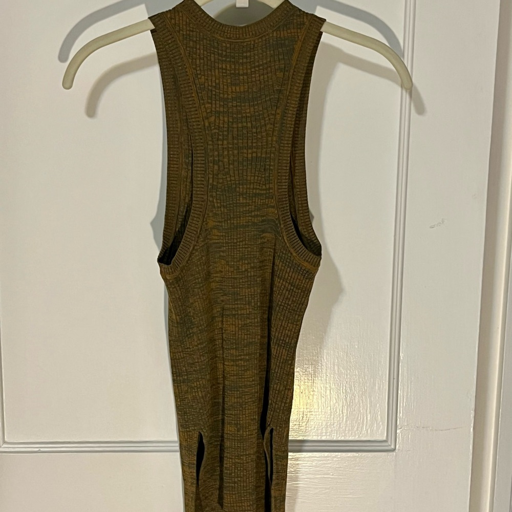 COS Olive Ribbed Tank Top - Picture 2 of 4